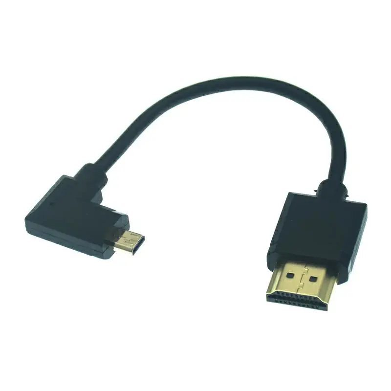 Super Soft 15CM OD 3.0mm Micro HDMI-Compatible Mini HDTV-2.0 Male Cable 2K 4K HD @60Hz Light-weight Portable Short Thin Cable
