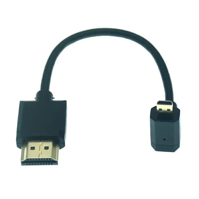 Super Soft 15CM OD 3.0mm Micro HDMI-Compatible Mini HDTV-2.0 Male Cable 2K 4K HD @60Hz Light-weight Portable Short Thin Cable