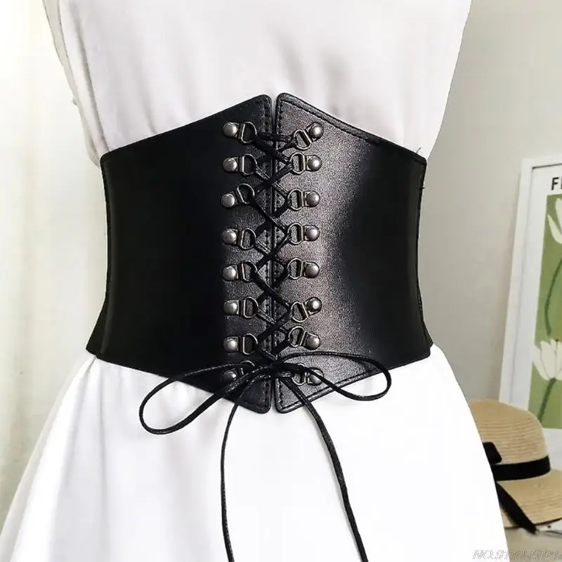 Belts For Women Dresses Waist Buckle Bandage Corset Wide Pu Leather Slimming Body Belts for Women Elastic High Waist Wholesales