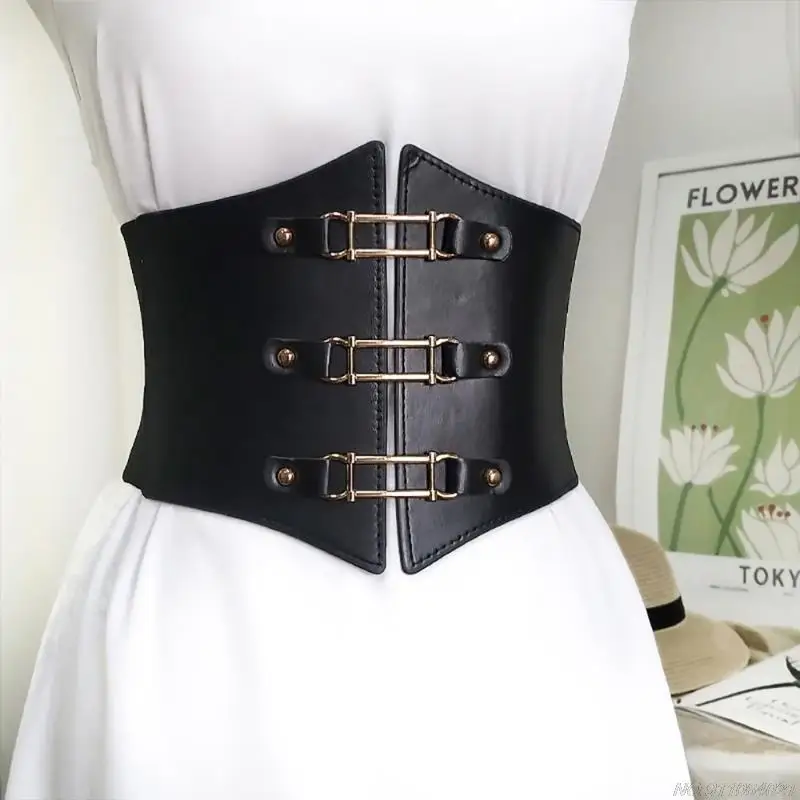 Belts For Women Dresses Waist Buckle Bandage Corset Wide Pu Leather Slimming Body Belts for Women Elastic High Waist Wholesales