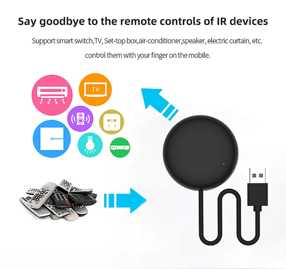 Tuya Smart WiFi IR Remote Universal for Smart Home Control for TV Air Conditioner Works with Alexa Google Home Yandex Alice
