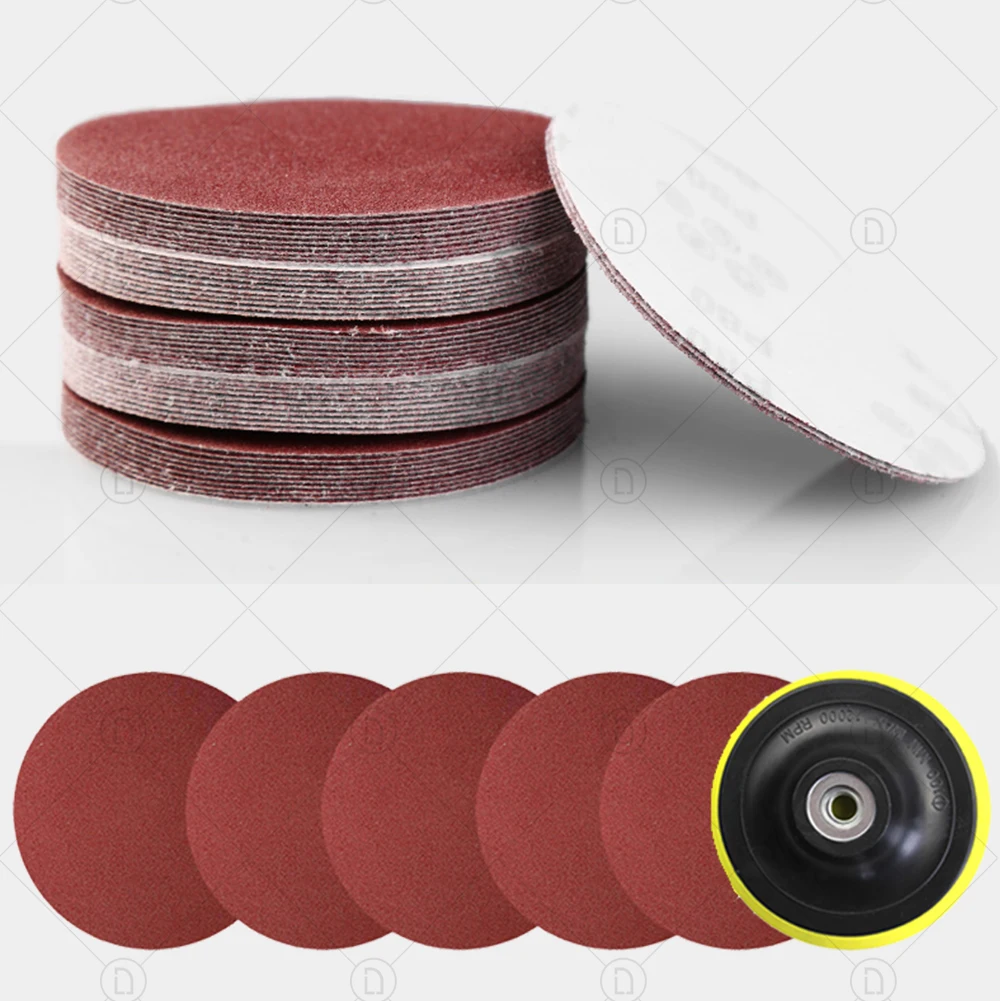3/4/5 Inch 15-60PCS Round Sand Paper For Sanding Disc Grinder Car Polishing Sander Sandpaper Grit 800 1200 1500 2000 3000 5000