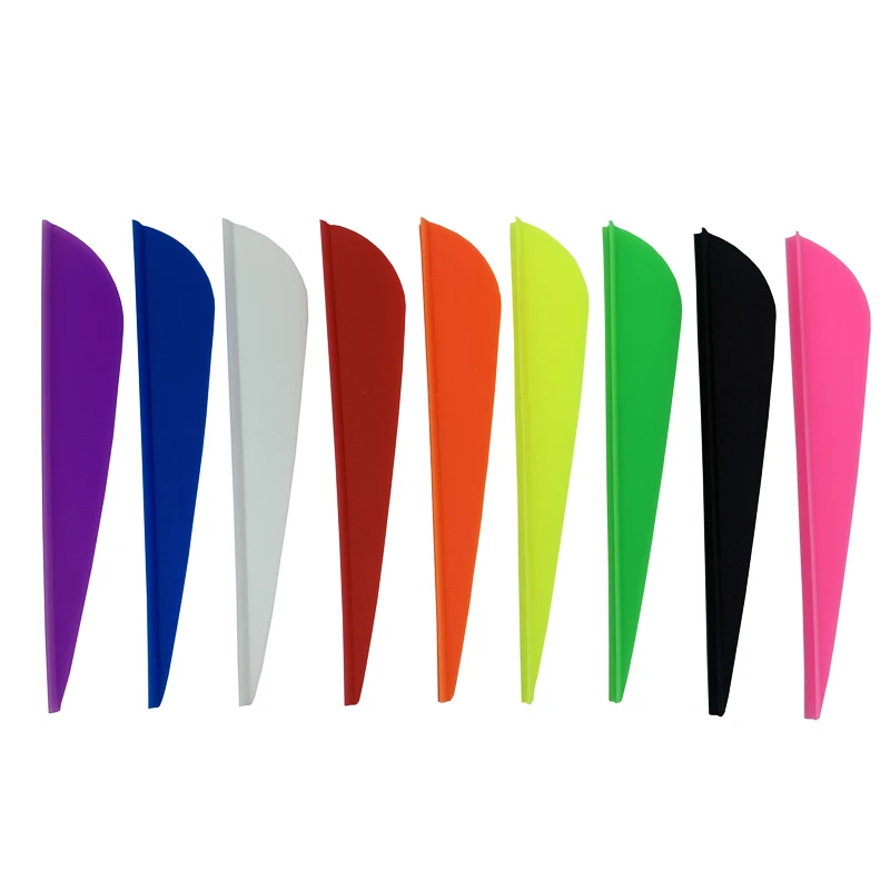 50pcs 3inch Archery Feathers 8 Color Shield and Drop Shape Cut Fletching Rubber Vane Arrow Hunting Shooting Accessories