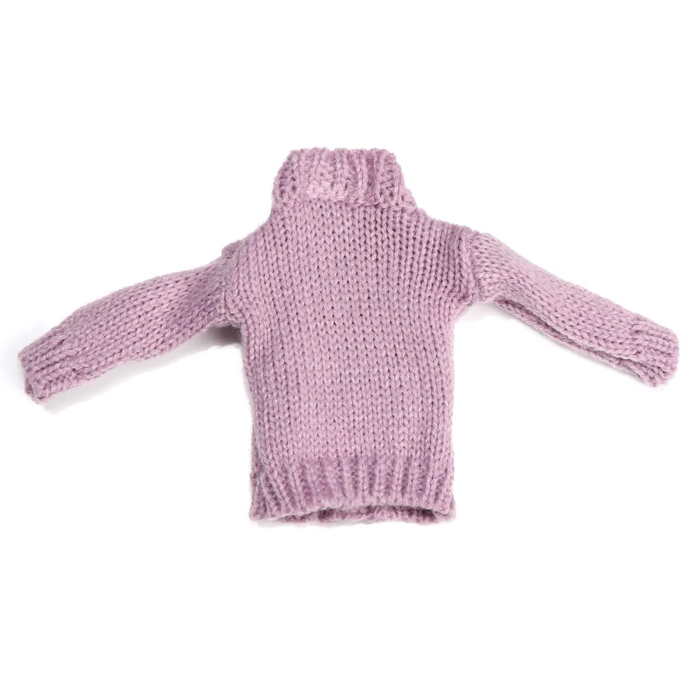 Mini Knitted Sweater for 1/6 Dolls Autumn Winter New Tops Fashion Casual Doll Sweater DIY Handmade Clothes Dressing Accessories