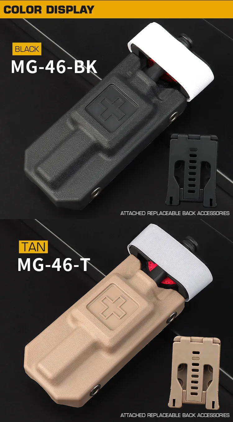 Tactical Molle Tourniquet Holder First Aid Kit Bag EDC Tourniquet Pouch Case with Belt Clip Hunting Storage Bag Box