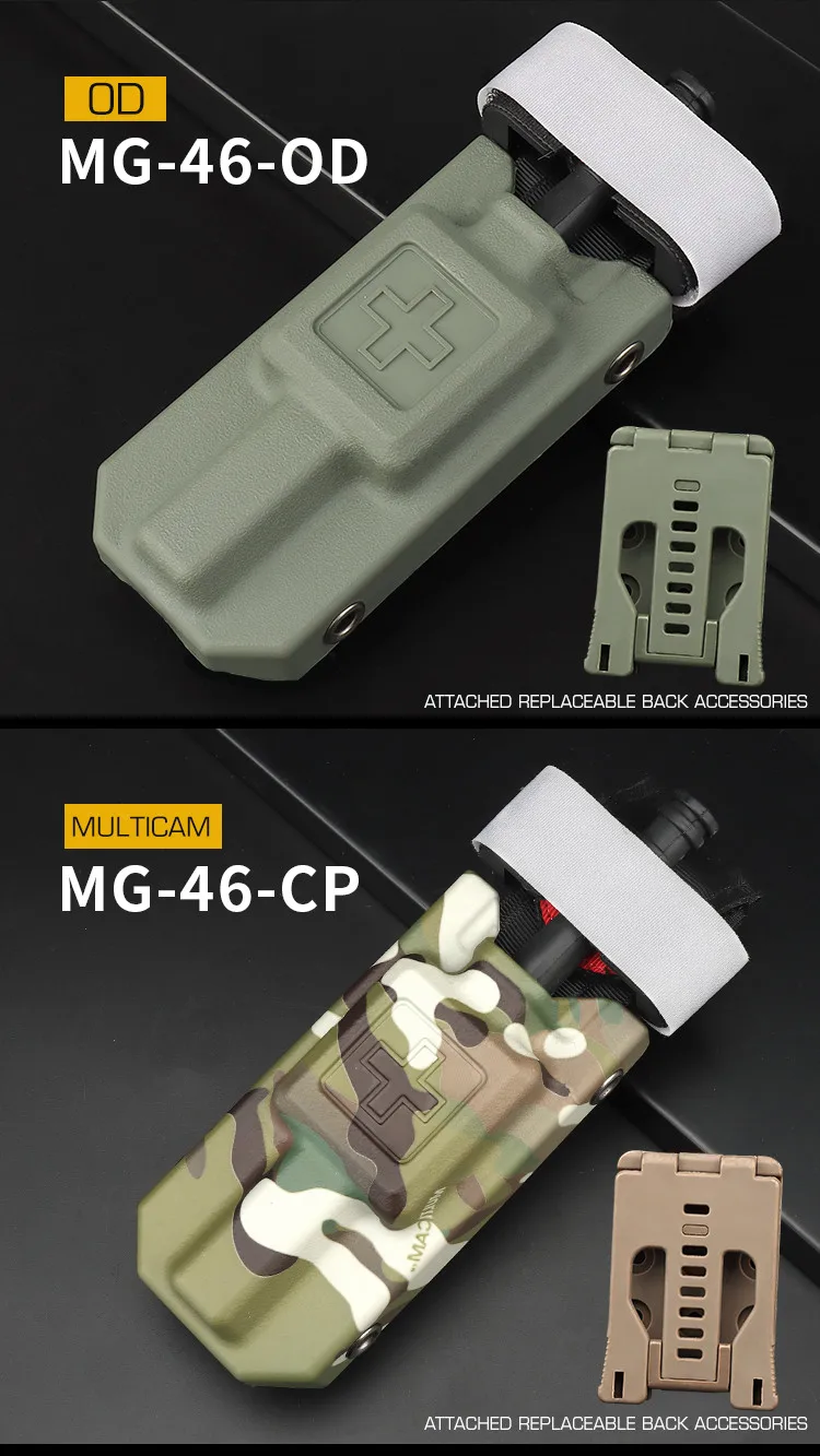 Tactical Molle Tourniquet Holder First Aid Kit Bag EDC Tourniquet Pouch Case with Belt Clip Hunting Storage Bag Box