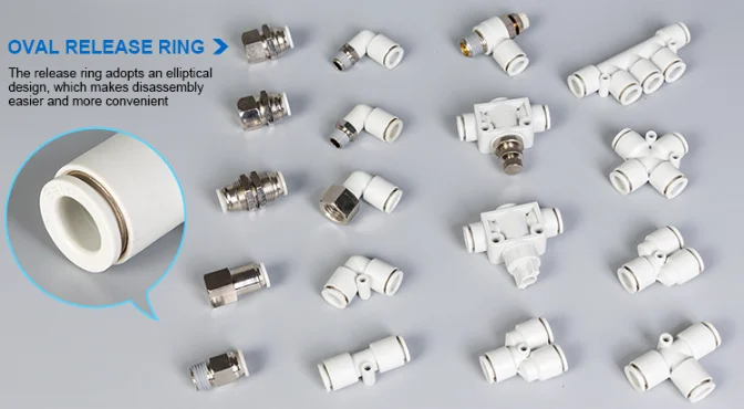 Pneumatic Air Connector Fitting PC/PCF/SL/PB/PX/PL 10mm 12mm 14mm 16 Thread M5 3/4"  1 2 way Hose Fittings Pipe Quick Connectors