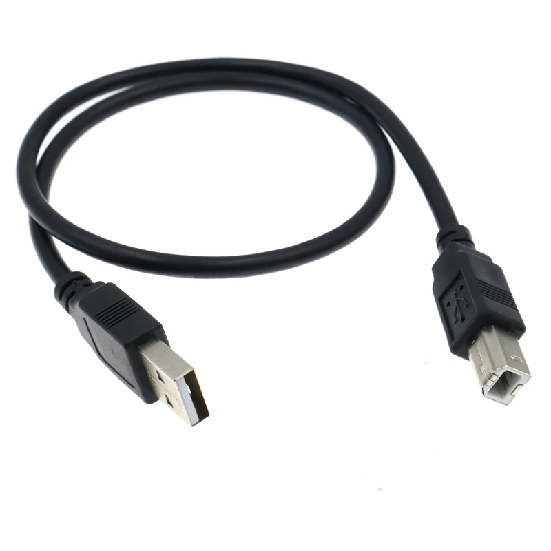 USB 2.0 A to B Type Male to Male 90 Degree UP, Down, Left and Right Corner Cable For Canon Epson HP ZJiang Label Printer DAC