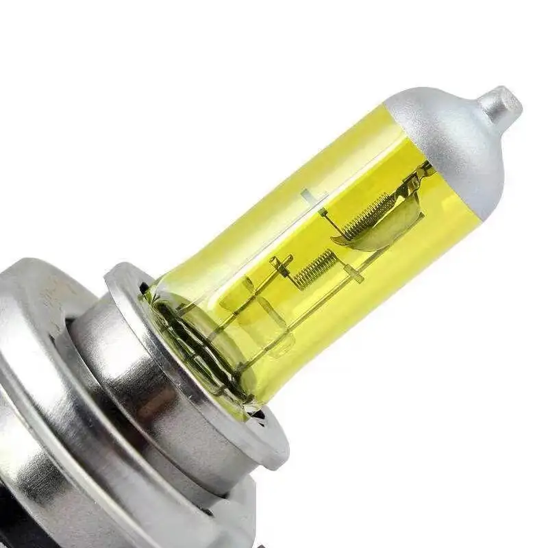 2Pcs Super Bright Yellow Headlamp 3000K 12V55W Low Beam Halogen Car Bulbs H1 H3 H4 H7 H11 H10 H27 Fog Proof Light for Automobile