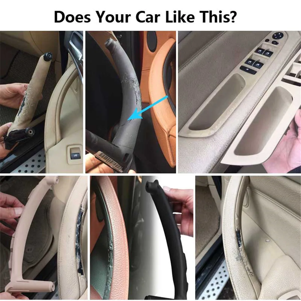 Car Front Rear Left Right Interior Passenger Door Pull Handle Trim Inner Panel Cover For BMW X5 X6 E70 E71 E72 2007-2013