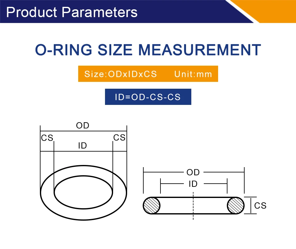 CS 2.2/2.5/3mm O-ring Thickness Cross Section NBR Nitrile Rubber Sealing Gasket Rubber Washer Ring Wholesale In Specifications