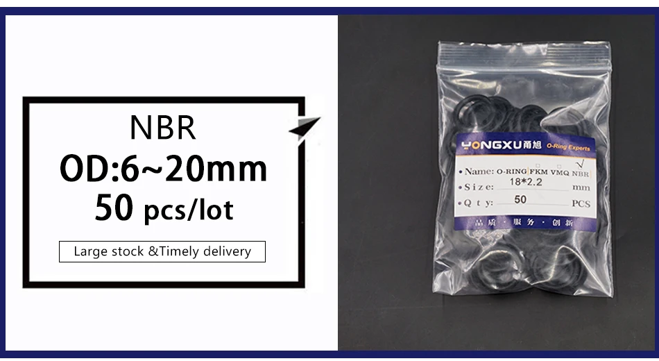 CS 2.2/2.5/3mm O-ring Thickness Cross Section NBR Nitrile Rubber Sealing Gasket Rubber Washer Ring Wholesale In Specifications