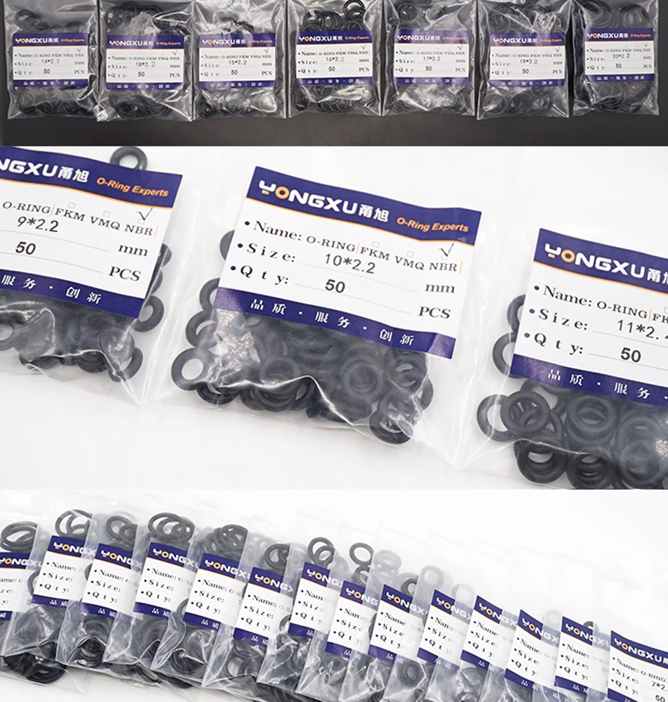 CS 2.2/2.5/3mm O-ring Thickness Cross Section NBR Nitrile Rubber Sealing Gasket Rubber Washer Ring Wholesale In Specifications