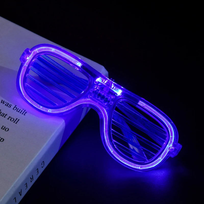 Christmas LED Blinds Glasses Party Luminous Light Up Rave Costume Decor