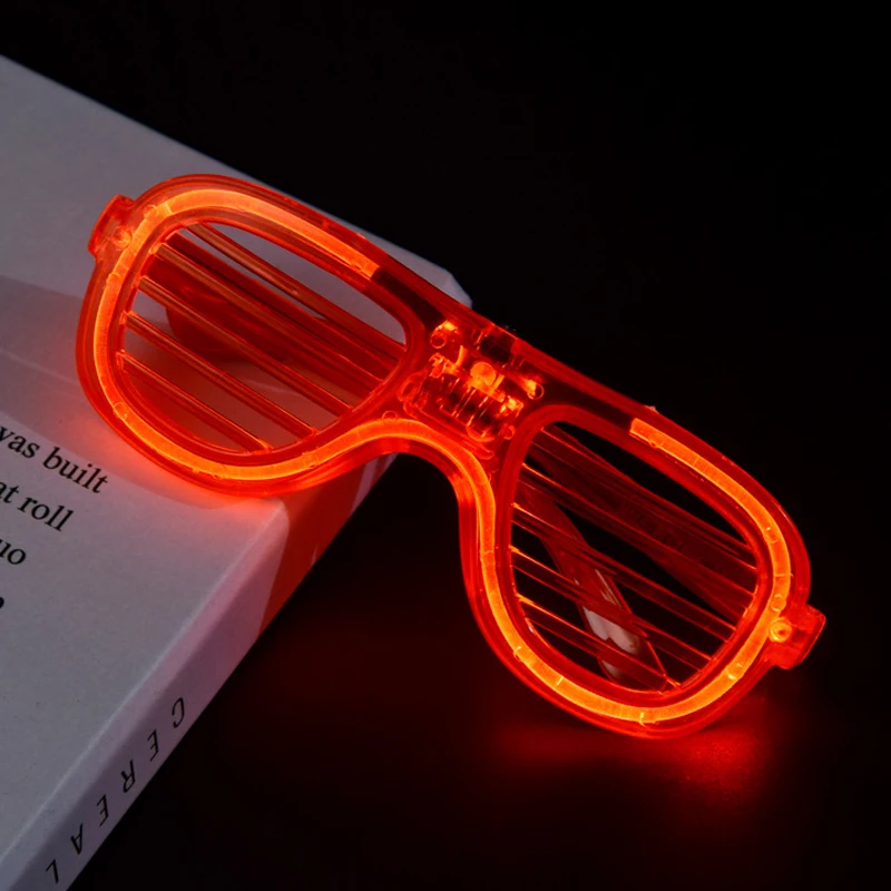 Christmas LED Blinds Glasses Party Luminous Light Up Rave Costume Decor