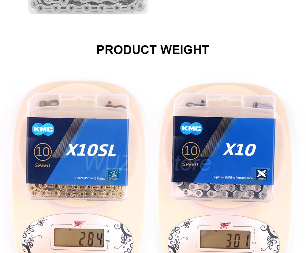 KMC X10 10 Speed Chain 116 Links Road/Mountain Bike Chain X10EPT X10EL X10SL Bike Chain Original Boxed