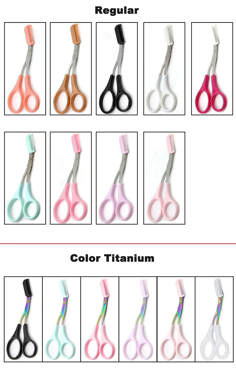 Eyebrow Trimmer Scissor with Comb Facial Eyelash Hair Removal Grooming Shaping Eyebrow Shaver Cosmetic Makeup Accessories Eyebr
