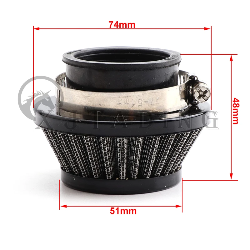 35/38/42/44/50/58mm Air Clearner Filter For 47cc 49cc 2 Stroke Engine Carburetor Carb Mini Moto Kids Quad ATV Dirt Pocket Bike