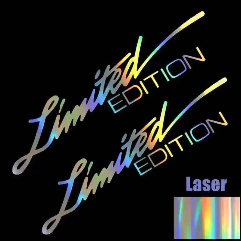 2Pcs Limited Edition Stickers Car Motorcycle Refit Reflective Decals for YAMAHA Honda Suzuki BMW Lada Toyota Chevrolet Hyundai