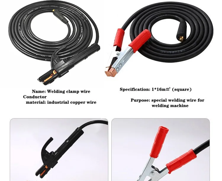 300A Groud Welding Earth Clamp Clip Set For Mig Tig ARC Welding Machine Electrode Holder 5M Cable + Earth Clamp 3M Cable
