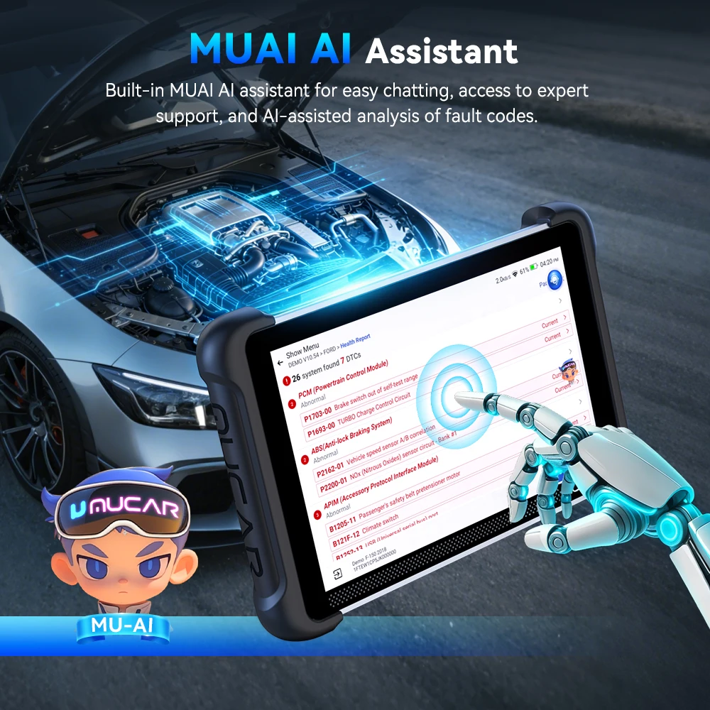 MUCAR 892BT Pro AI OBD2 Scanner Topology Map All System Diagnosis 35 Reset ECU Coding, J2534 /CAN FD/DoIP Lifetime Free Update