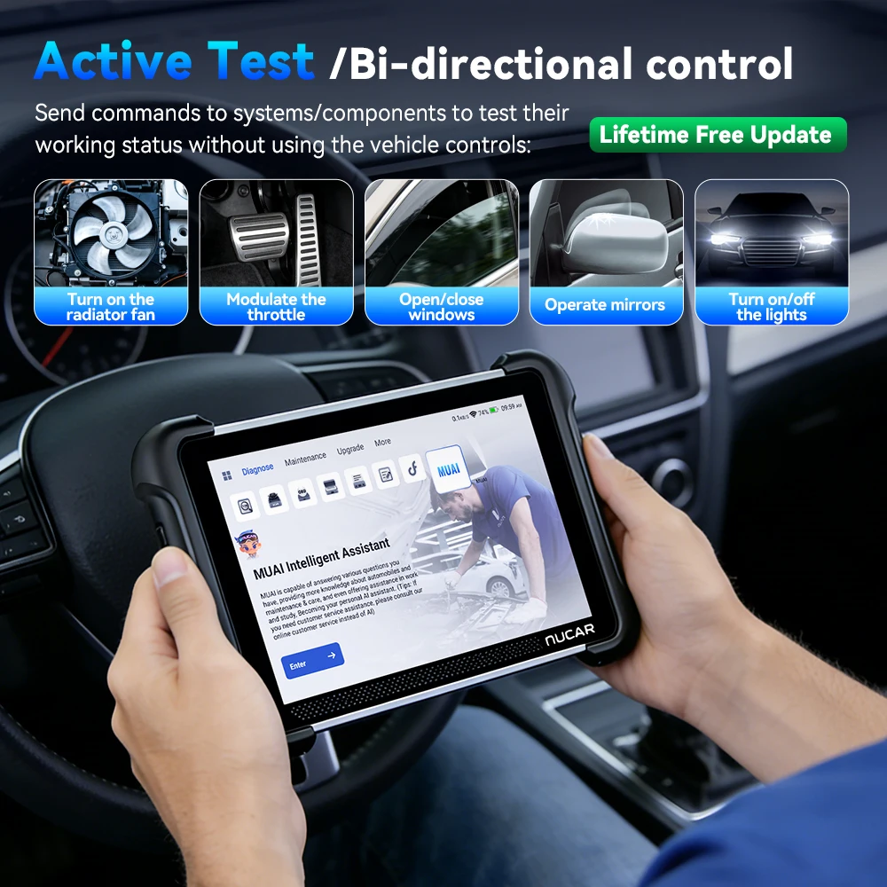 MUCAR 892BT Pro AI OBD2 Scanner Topology Map All System Diagnosis 35 Reset ECU Coding, J2534 /CAN FD/DoIP Lifetime Free Update