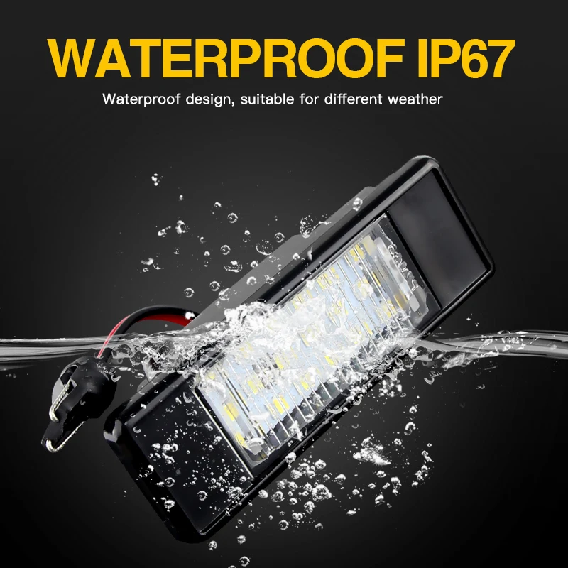 2Pcs Error Free Xenon White LED License Plate light For Infiniti Q50 Nissan Primera P12 NV200 Pathfinder R51 Versa Qashqai J10