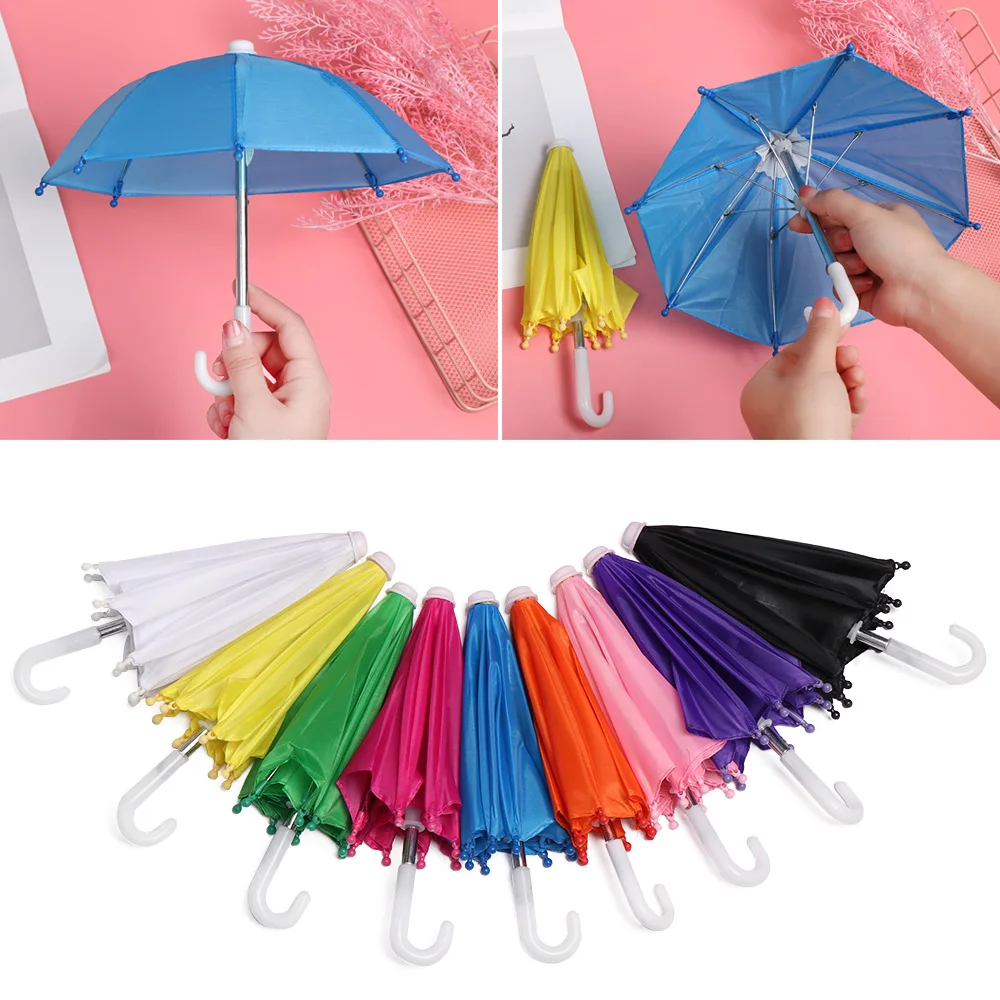 1 Pcs New Mini Doll Umbrella Toy Rain Umbrella Dolls Accessories Birthday Gift for Kid Children Doll Embellishment Ornament
