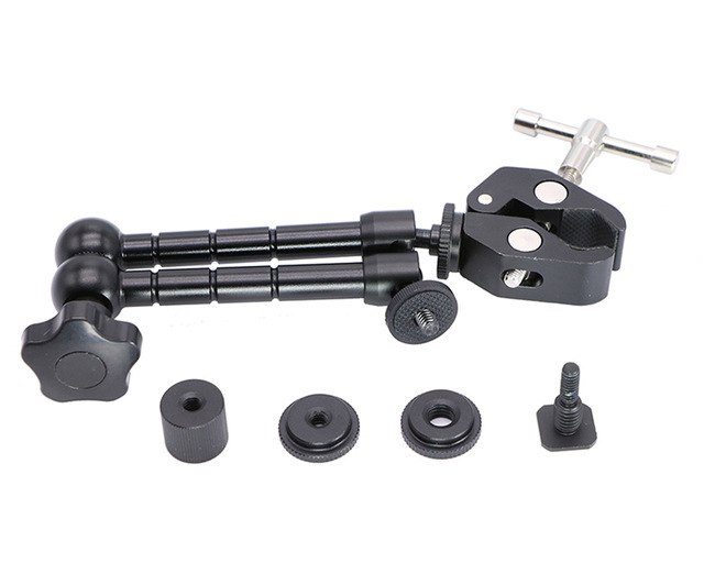 11 Inch Adjustable Friction Articulating Magic Arm + Super Clamp for SLR LCD Monitor LED Flash Light Studio Camera Accessories