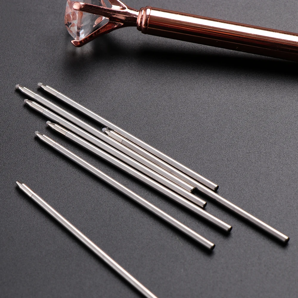 5PCS/Lot Various Types Of Crystal Diamond Head Refill Ballpoint Pen Refill 68MM Neutral Refill Gravity Pen Multifunction Refill