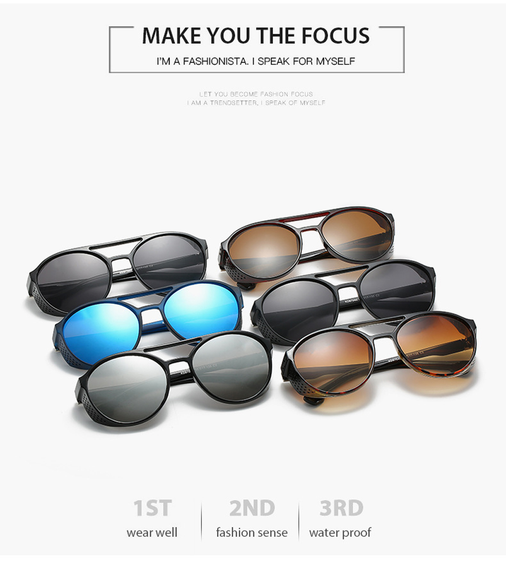 UV400 Punk Sun Glasses - Men's Retro Style Sunglasses by MUSELIFE