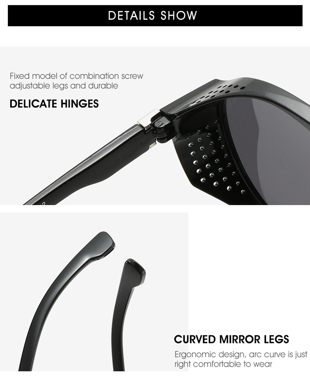 UV400 Punk Sun Glasses - Men's Retro Style Sunglasses by MUSELIFE