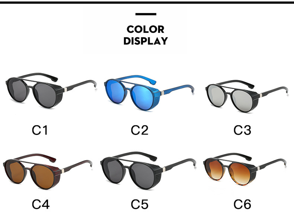 UV400 Punk Sun Glasses - Men's Retro Style Sunglasses by MUSELIFE