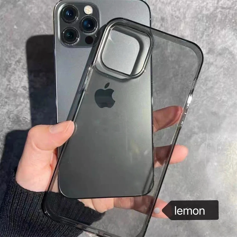 High Quality Clear Black Soft TPU Case For iPhone 18 17 Pro Max Air 16 15 14 13 12 11 XS XR Transparent Protection Back Cover