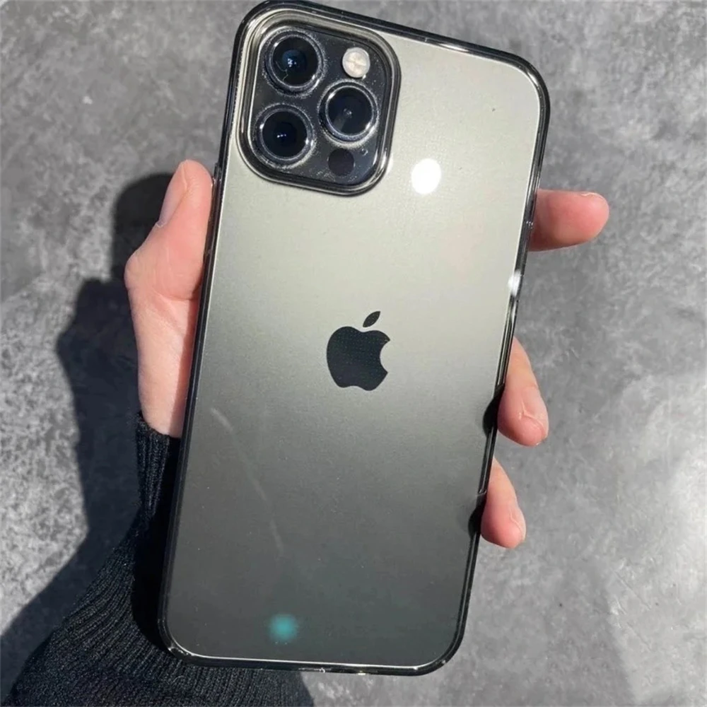 High Quality Clear Black Soft TPU Case For iPhone 18 17 Pro Max Air 16 15 14 13 12 11 XS XR Transparent Protection Back Cover