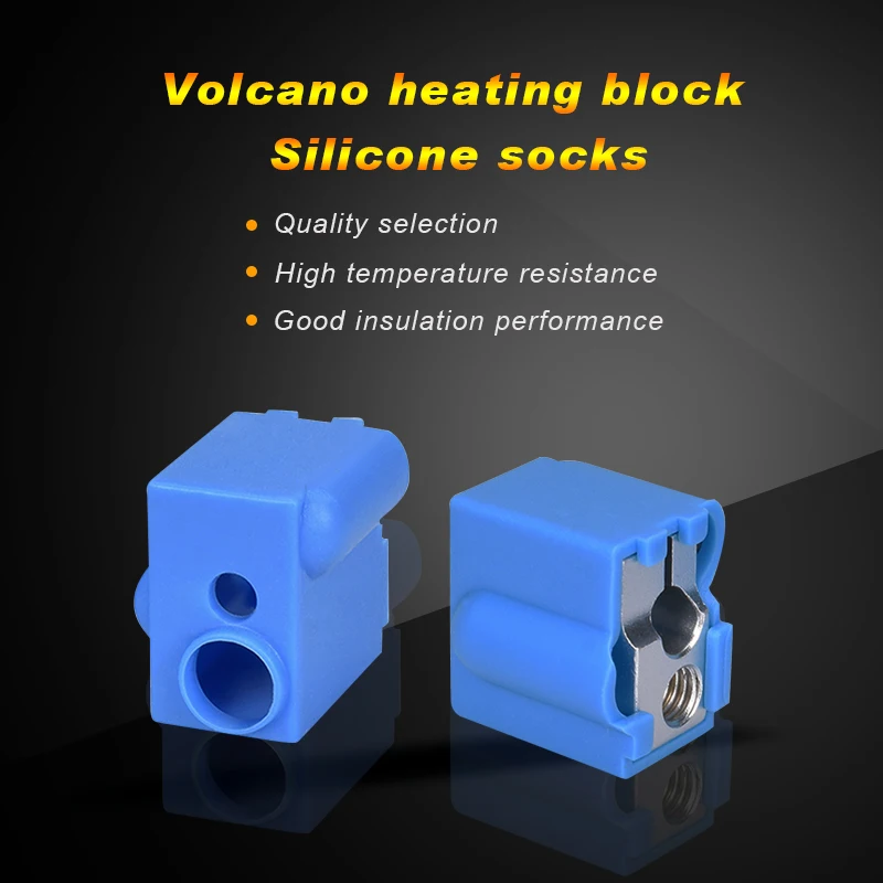 Creativity 3D Printer Part Volcano Silicone Socks for Sidewinder X1 Genius Volcano Heat Block J-Head Hotend Extruder Block Cover