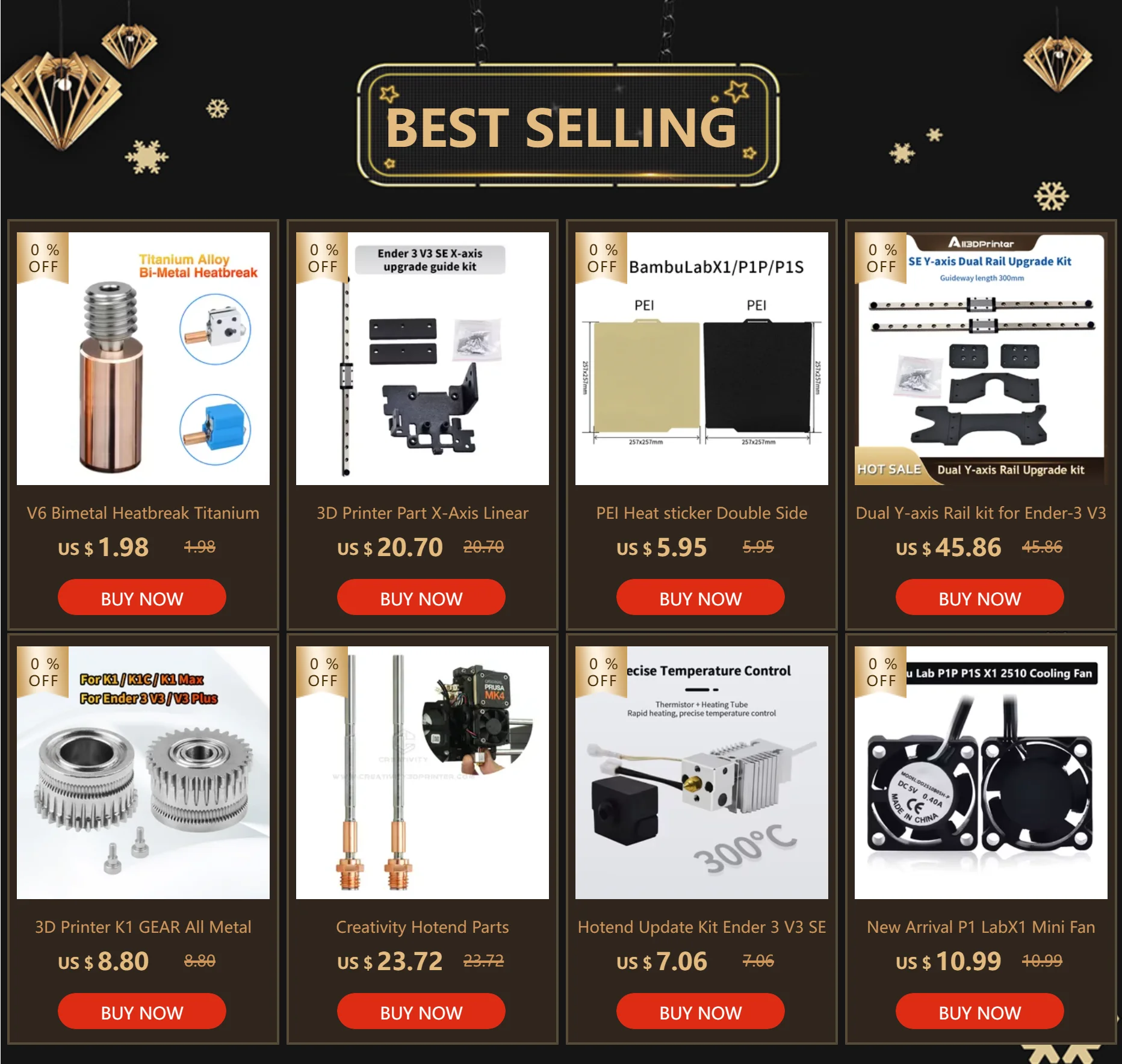 Creativity 3D Printer Part Volcano Silicone Socks for Sidewinder X1 Genius Volcano Heat Block J-Head Hotend Extruder Block Cover