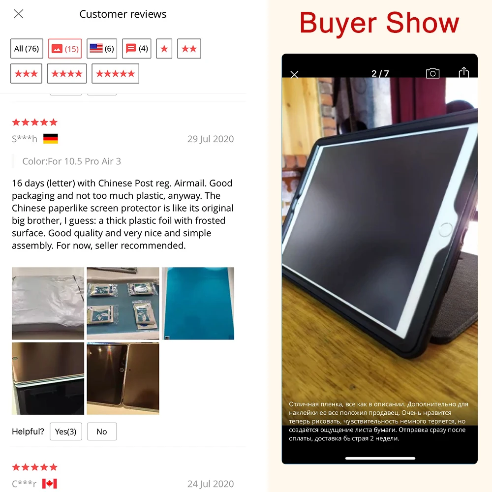 2Pcs iPad Paper Feel Screen Protector for Apple iPad Air11 13 M3 M2 A16 2025 iPad Pro 11 10.2 7/8/9th 10th Gen Air 2 3 4 5 10.9