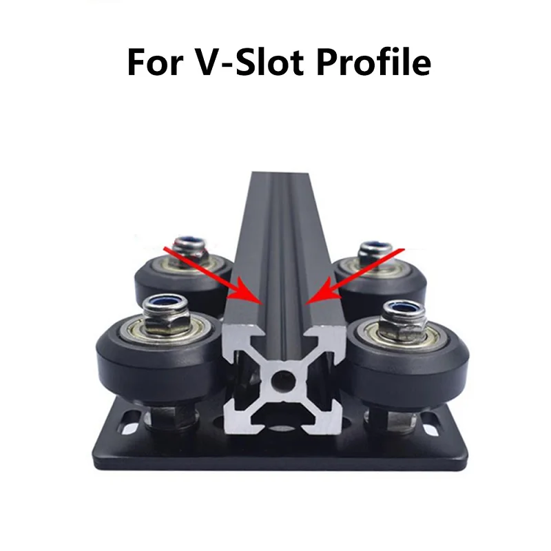 1PC Black 2020 V-Slot European Standard Anodized Aluminum Profile Extrusion 100mm-800mm Length Linear Rail for CNC 3D Printer
