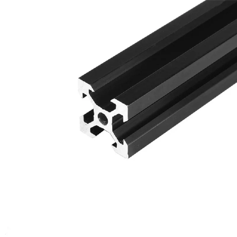 1PC Black 2020 V-Slot European Standard Anodized Aluminum Profile Extrusion 100mm-800mm Length Linear Rail for CNC 3D Printer