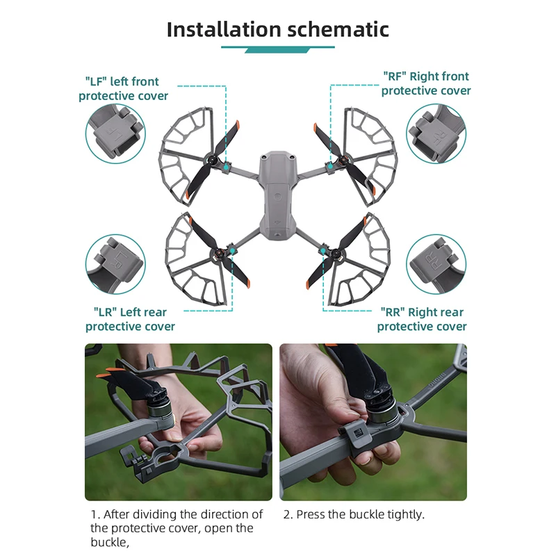 Propeller Guard for DJI Mavic Air 2/Air 2S , Quick Release Props Blade Wing Fan Cover for Air 2S Helice Protector Accessories