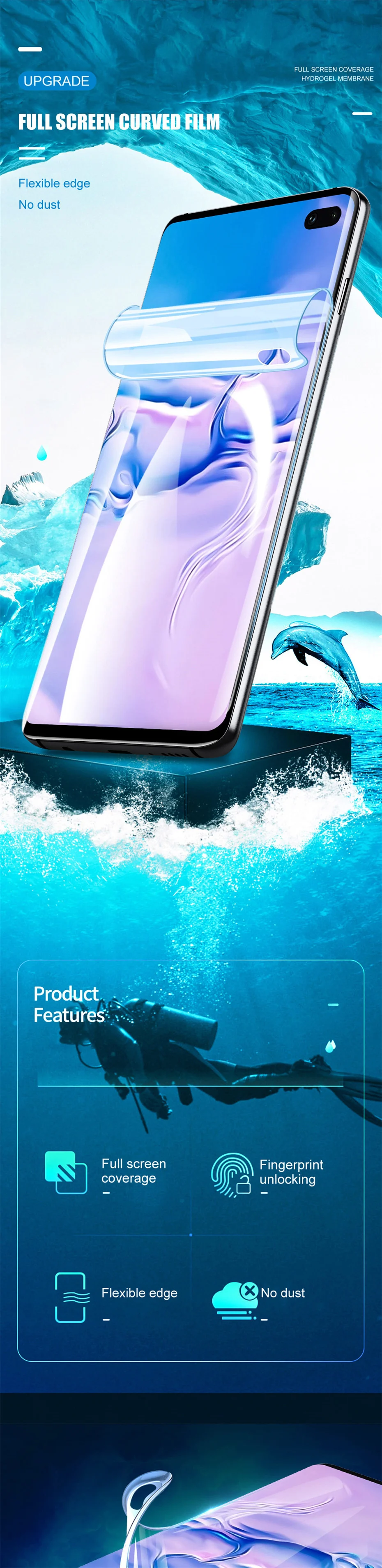 3PCS For Samsung Galaxy S22 S21 S20 Ultra Plus Screen Protector Note 20 10 9 8 S10 S8 S9 Plus Lite S10E S20FE A52 S 5G Not Glass