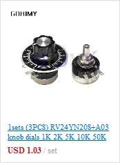 3590S Multiturn Potentiometer 500 1K 2K 5K 10K 20K 50K 100K ohm Potentiometer Adjustable Resistor 3590 102 202 502 103