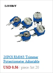 3590S Multiturn Potentiometer 500 1K 2K 5K 10K 20K 50K 100K ohm Potentiometer Adjustable Resistor 3590 102 202 502 103