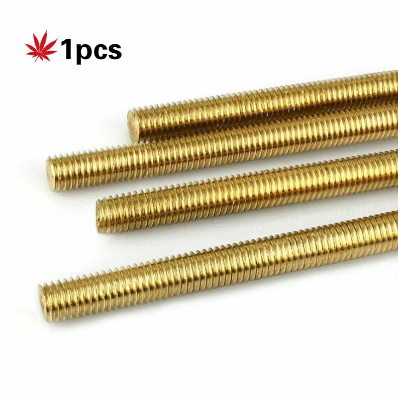 1PC Brass Thread Rod M2 M2.5 M3 M4 M5 M6 M8 M10 M12*250MM Brass Metric Bolt Full Thread Shaft Rod Bar Stud