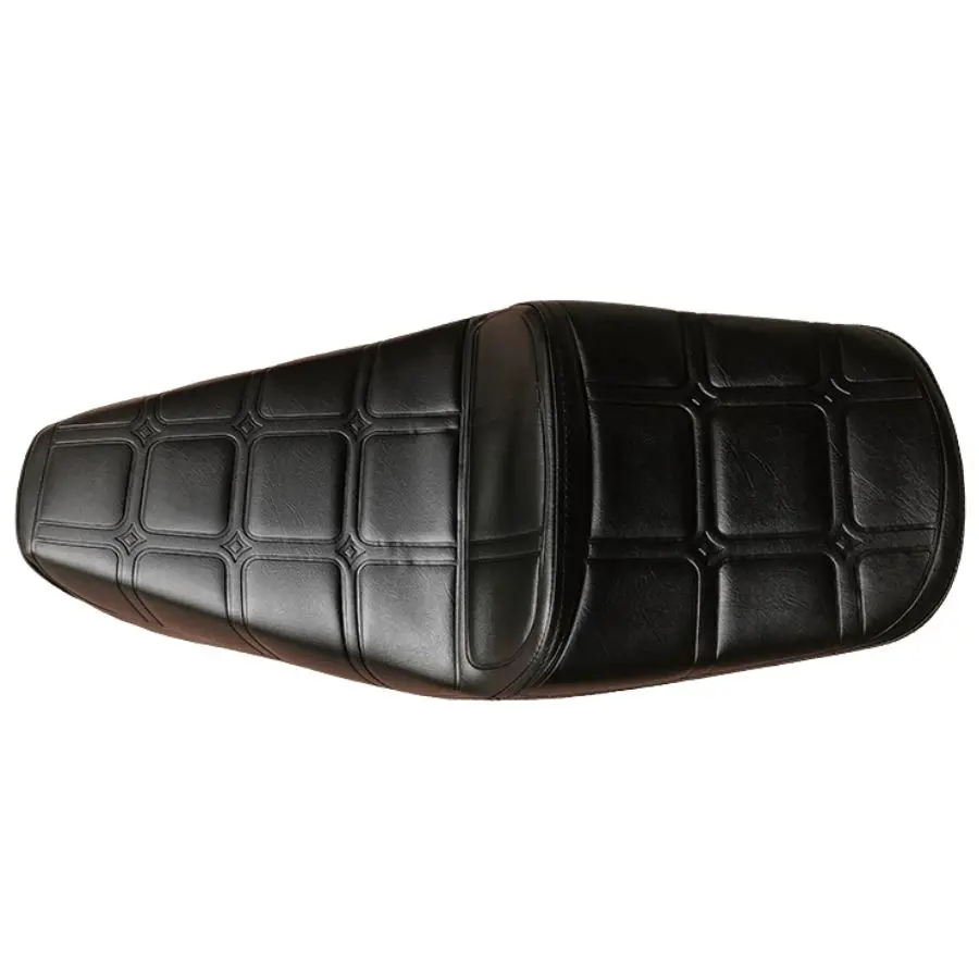 For Honda CM125 1 Set Leather Black Motorcycle Seat Cushion Pad With Strap Waterproof Dustproof Motorbike Seat Cover