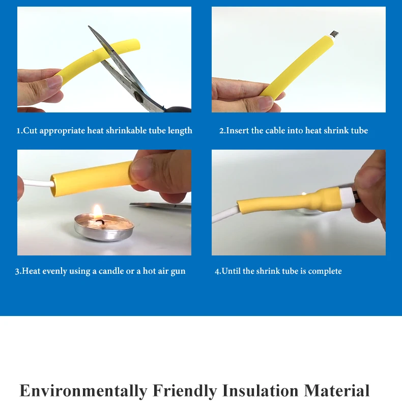 1M 3:1 Ratio Dual Wall Heat Shrink Tube Thick Glue Shrinkable Tubing Adhesive Lined Wrap Wire Kit 1.6/2.4/3.2/4.8/6.4/7.9/mm