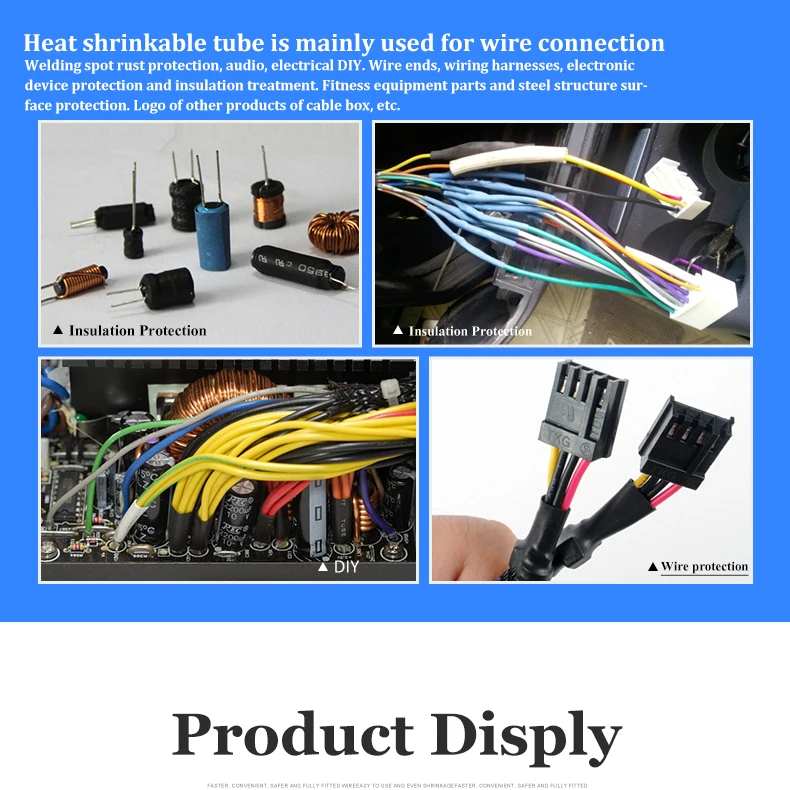 1M 3:1 Ratio Dual Wall Heat Shrink Tube Thick Glue Shrinkable Tubing Adhesive Lined Wrap Wire Kit 1.6/2.4/3.2/4.8/6.4/7.9/mm