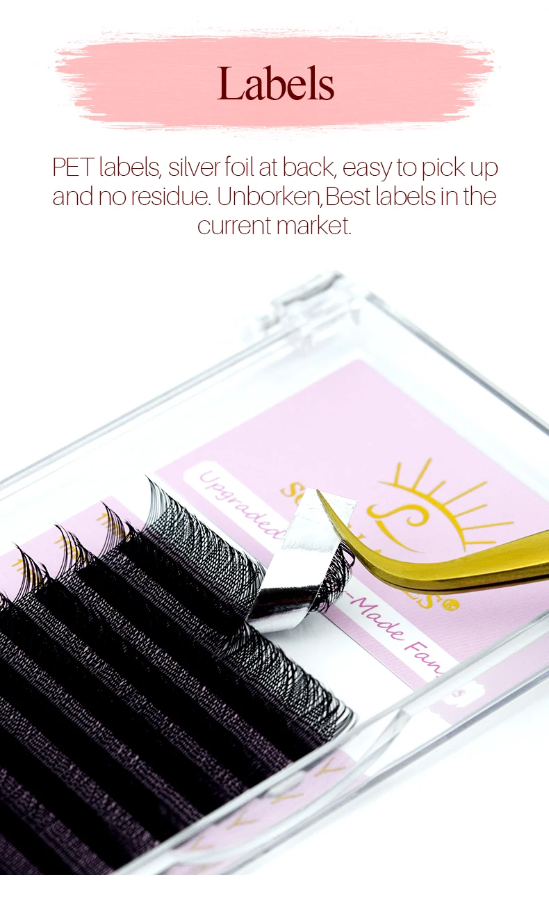 SONG LASHES New Premade Fans YY Shape Black Brown Eyelash Extension Two Tips C/D Curl High Quality Fans