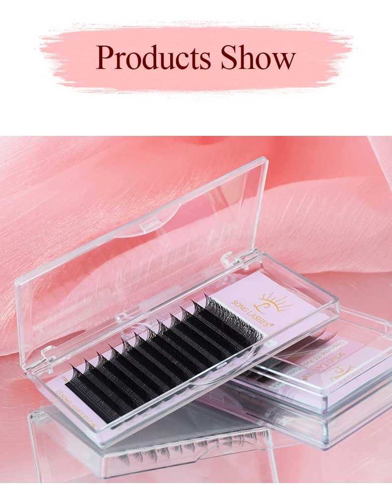 SONG LASHES New Premade Fans YY Shape Black Brown Eyelash Extension Two Tips C/D Curl High Quality Fans